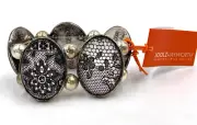 Beautiful Joolz Hayworth Black Lace Stretch Bracelet