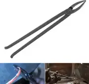 16" Blacksmith Scroll Jaw Tongs Knife Making Anvil Vise Forge Bladesmith Tool