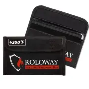 Small Fireproof Bag (5 x 8 inches), Non-itchy Fireproof Money Bag for Cash, V...