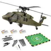 RC Military Helicopters for Adults, 2.4G 4CH Flybarless RC Helicopter with Adjus
