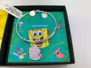NEW Alex and Ani SPONGEBOB THE KRUSTY KRAB Charm Bangle Bracelet Silver