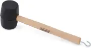 Rubber Mallet with Tent Peg Remover Hook, Double-Sided Mallet Head Made of High-