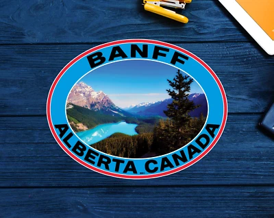 Banff Alberta Canada Ski Sticker Decal 3.9" Skiing Mountains National Park