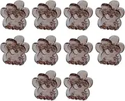 Haobase 10Pcs Brown Plastic Mini Hair Claw Clips Sun Flower Hair Clamps Hair Accessories for Women Girl's Hair (Brown)