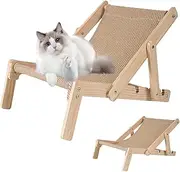 Celery Pets Cat Lounger Chair, Foldable Hammock Cats with Sisal Mat, 2 in 1 Cat for Indoor, Four Heights Adjustable, Pet Cozy for Small and Medium (1PC Chair)