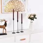 Candle Holders Metal Set Black Pillar Holder Wall Candlestick Gold Decorative