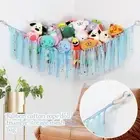 Cotton Rope Hanging Storage Net Organizer Woven Triangle Toy Net Toy Hammocks