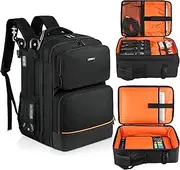 Audio Mixer Travel Case Fits for RODECaster Pro II,RODECaster Pro,RC Duo,Yamaha MG10XU,TC-Helicon GoXLR,Podcast DJ Mixer Backpack Bag with Multi-Pockets for Microphones,Cables,Podcast Equipment