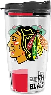 Rico Industries NHL Hockey Chicago Blackhawks Classic 16 oz Double Walled Insulated Tritan Classic Tumbler Cup Keeps Drinks Cold & Hot, USA Made