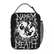 i1327 Insulated Lunch Tote Bag Napalm Death Music Band Death Metal Food Box Multifunction Thermal Cooler Bento Box For School swg2559