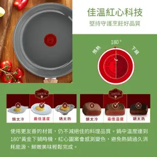 【Tefal 特福】法國製綠生活陶瓷不沾系列28CM平底鍋(適用電磁爐)