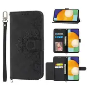 MCC For Samsung Galaxy A53 5G Wallet Case Cover Extra Card Slots w/ Strap A536 [Black]