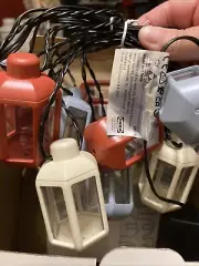 IKEA SOMMARLANKE Led String Light Lanterns Multicolor 12 Lights Battery Operated