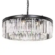 Telbix Serene 8 Light Round Crystal Pendant Light