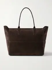 [Métier] Métier - Incognito Small Paneled Suede Tote - Chocolate - One size One size Brown