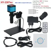 HY-2307su 14MP Industrial Microscope Camera 120X C-mount CCD Lens 1080P HDMI/USB