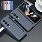 For Samsung Galaxy Z Fold 6 5/4/Fold3 Liquid Silicone Case+Stylus+Screen Film
