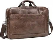 Mens Messenger Bag 17.3 Inch Canvas/Leather Laptop Bag Backpack for Men Briefcase Computer Handbags Shoulder Bag Convertible