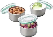 Smash Microwave Safe Stainless Steel Mini Dressing/Sauce Pots, Sage, 60 ml Capacity (Pack of 3)