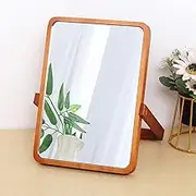 LONGSHENG - SINCE 2001 - Wood Table Vanity Makeup Mirror - Rectangle Wall-Mounted Mirrors for Living Room,Bedroom