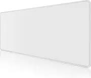 Dapesuom Large Mouse Pad, Extended Gaming Mouse Mat with Stitched Edges, Full Size Desk Mats with Non-Slip Base, Computer Big Desktop Keyboard Pad for Gamer, Laptop, Office, 23.6 x 11.8 In, Space Gray
