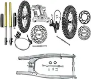 YC Yier 19" 16" Wheel Combo + Front Forks Triple Tree End + Rear Swing Arm +70/100-19 & 90/100-16 Tire Tube Rim & Brake Assembly for Off Road Motocross Motorcycle Dirt Pit Bike CRF TTR KLX Parts