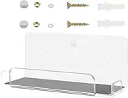 Wall Shelf for Modern Acrylic Floating Shelf Compatible with Game Consoles Stylish Storage for Living Room Bedroom Kitchen and Bathroom