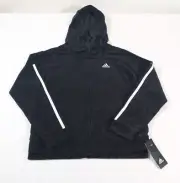 Adidas Girls Black Velor Track Jacket Size XL 16