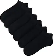 [Sakusock] Women's Thin Low Cut Ankle Cotton Socks - 6 Pairs Lightweight Non-Slip No Show Socks, Classic Casual Running Socks