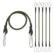23.6" Bungee Cords 6Pcs Heavy Elastic Bungee Rope with Aluminum Alloy Hooks