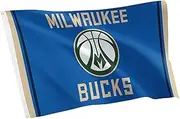 Desert Cactus Milwaukee Bucks Flag NBA 100% Polyester Indoor Outdoor 3x5 feet National Basketball Association Team Flags (Flag City Edition 24-25 A)