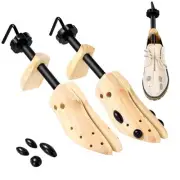 Two way Wooden Shoes Stretcher,Shoe Trees Adjustable Length & Width for Men a...