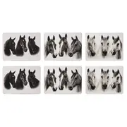 Ashdene Dining Kitchen Trio Horses Cork Back Placemats Set 6