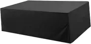 OFFSCH Yard Chair Cover Outdoor Waterproof Furniture Cover Sunproof Rainproof for Dining Table Windproof Strong Rope Black