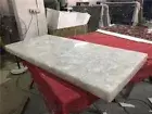 36"x24" White Agate Quartz Coffee Table Top, Agate Sofa Center Table Top, Decors