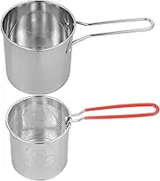 BESPORTBLE Stainless Steel Deep Fryer Pot with Strainer Basket - Versatile Cooking Pot for Boiling Dumplings - Noodles Fried Chicken Shrimp and Fries Ideal for Home Chefs and