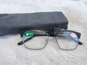 Studio by ICU Eyewear Reading glasses #7638 +1.50 BLACK MEN New
