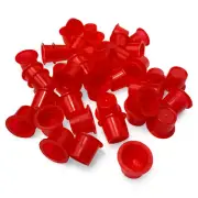 100 x *Red* TATTOO Ink Cups Caps POTS All Sizes Within
