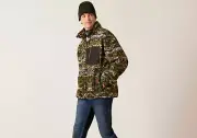 Ariat Men's Mammoth Olive Leaf Aztec Pattern Sweater Jacket- 10046105