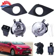 Fog Lights Kit For Toyota Corolla 2014 2015 2016 w/Black Bezel Wires Switch Bulb (for: Toyota)