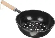 DECOMELODY Portable Charcoal Burning Pot for Camping and Outdoor Bbq Compact Grill with Handle for Picnics and Bonfires Efficient Heat Distribution for Quick Cooking