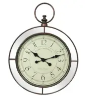 # Modern Vintage 44cm Wall Clock Time Piece With Mirrored Frame & Roman Numerals