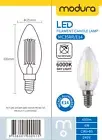 5 x LED Filament Candle Lamp E14 4W 6000k Day Light 450 Lumens Glass Bulb 360°