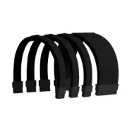 Black PSU Cable Extension Sleeved GPU PC Power Supply PCIE CPU Kit