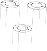PEPLAYTAL 3Pcs Stainless Steel Cake Cooling Rack Round Baking Rack for Bread Cookies Steaming Modern Design Versatile Use Efficient Space Utilization Silver Finish
