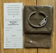 DAVID YURMAN CLASSIC CABLE BRACELET 5MM SILVER W/ 14K GOLD ACCENTS SZ MED NWT