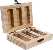 Garneck Adorable Preserving Box Fetal Hair Umbilical Cord Preservation Wooden Storage Box Baby Keepsake Organizer