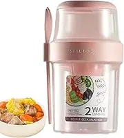 Cereal Cups to Go - 29oz Portable Milk and Cereal Container to Go with Spoon | Safe Soup Bowl, Breakfast Cup for Granola, Fruit, Snack
