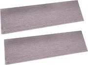 2Pcs Carpet Stair Treads Runners Stairway Carpets Protection Cover for Wood Stairs Non Skid for Elders Dogs Kids Children, Gray