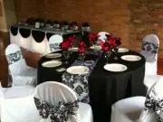 10 Black&White 12" x 108" Flocking Damask Table Runner Flocked Velvet SALE USA